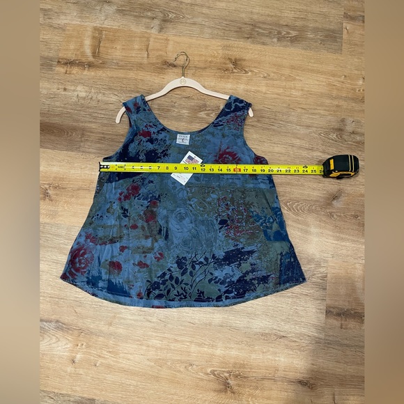 NWT CMC Color Me Cotton Sleeveless Floral Blouse Size XL - Picture 9 of 9